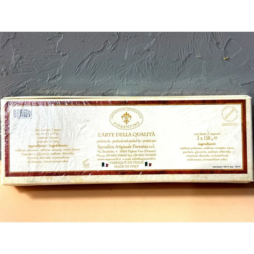 3 Saponificio Artigianale Fiorentino Citta d' Italia‎ Firenze Soap Bars NEW